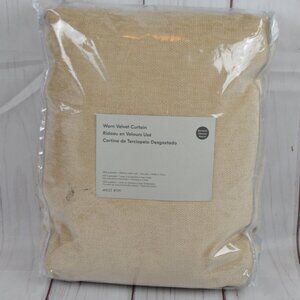WEST ELM Worn Velvet Curtain Blackout Camel 48X84 48" x 84" NEW